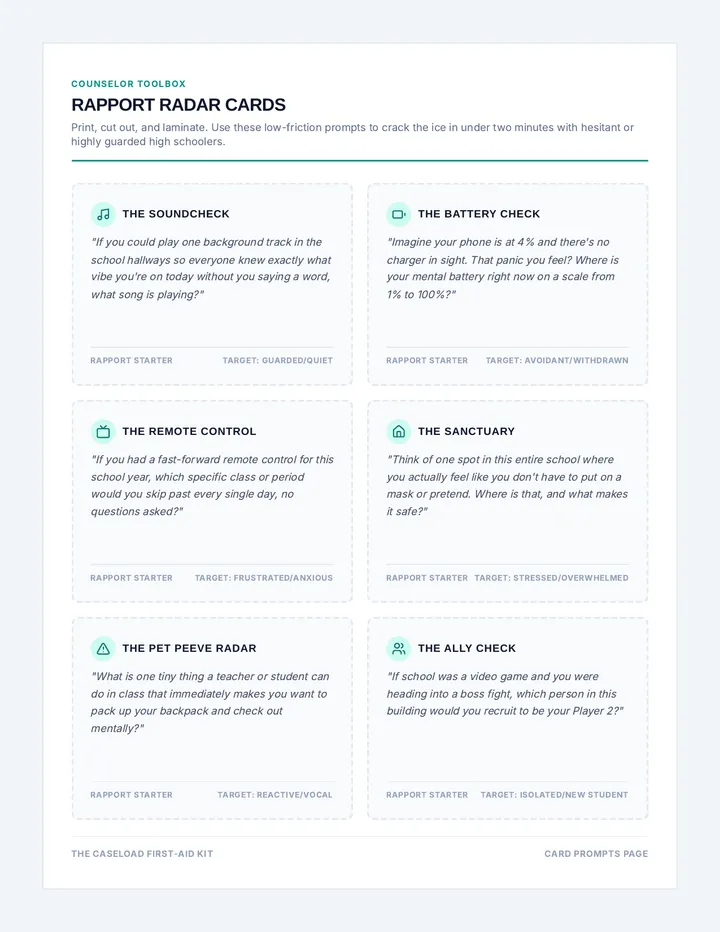 Rapport Radar Cards