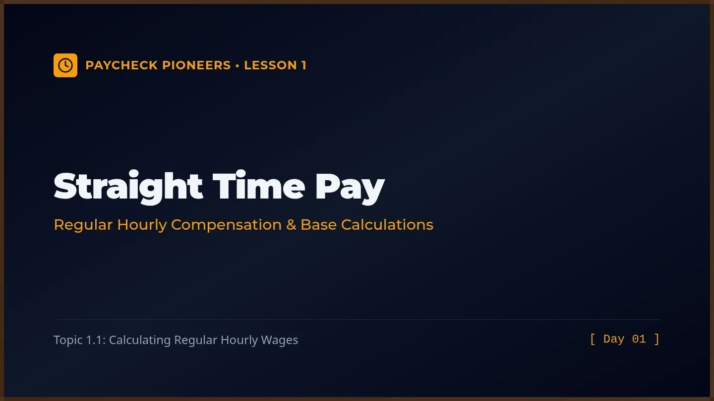 Straight Time Pay Slides
