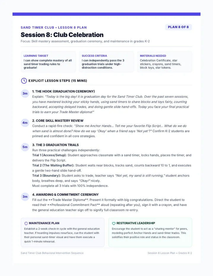 Club Celebration Lesson Plan