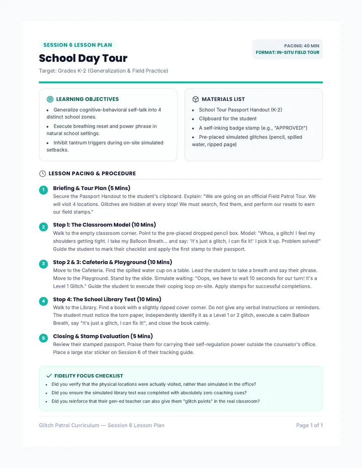 Session 6 Lesson Plan