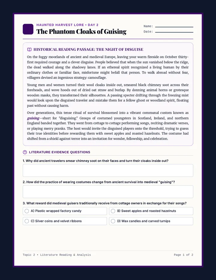 Phantom Masquerade Workbook