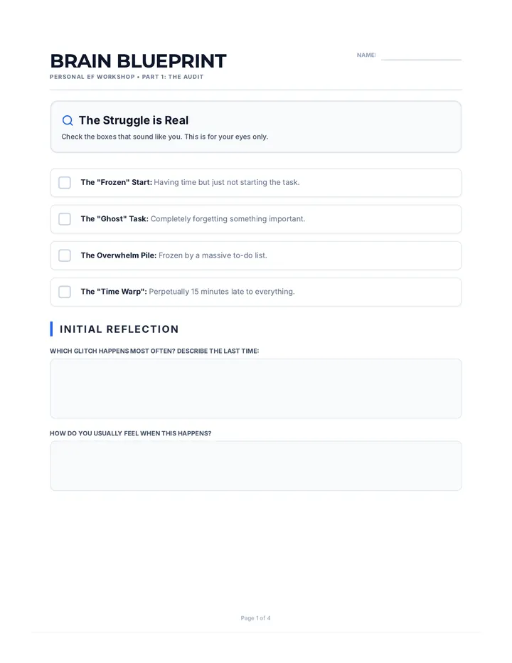Brain Blueprint Worksheet