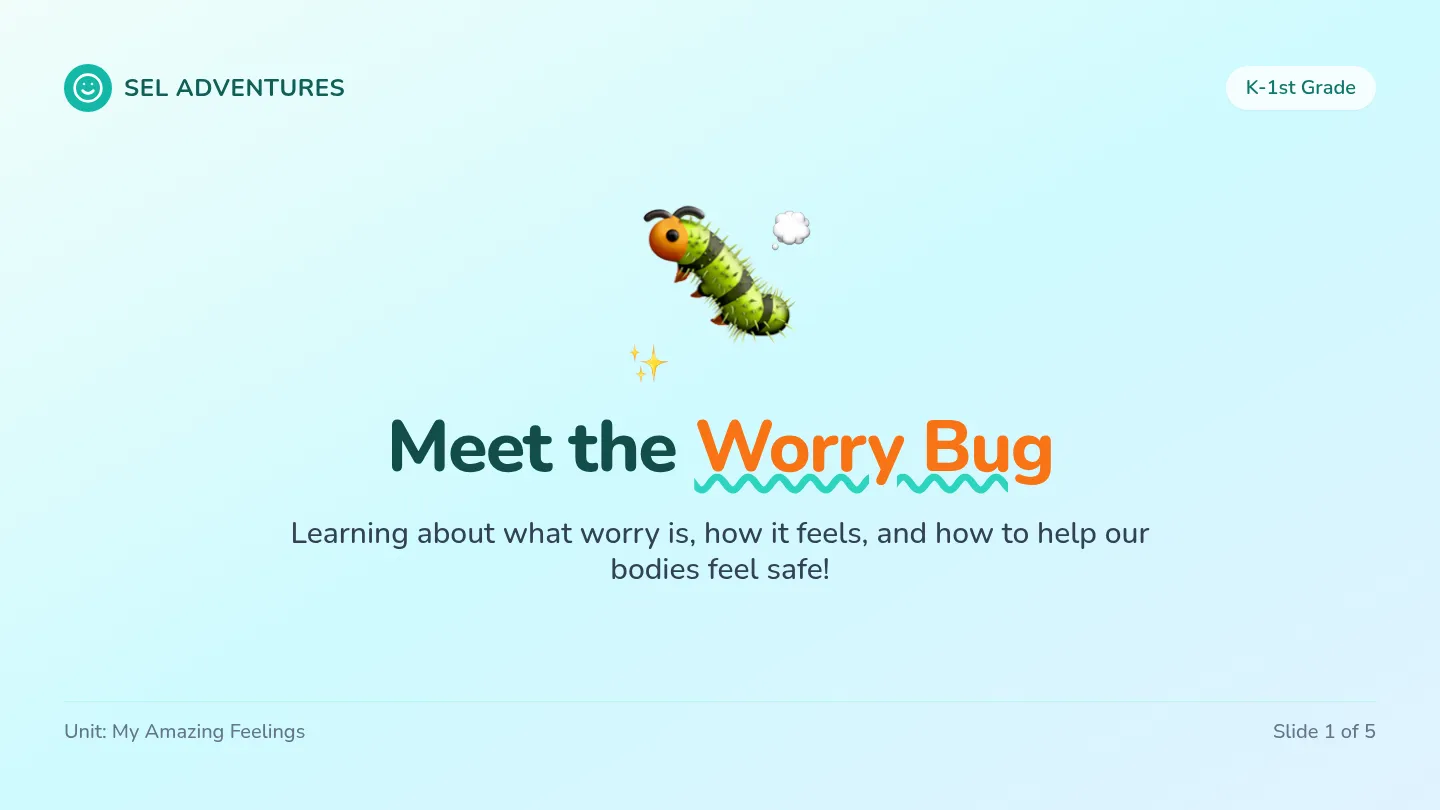 Worry Bug Interactive Slides