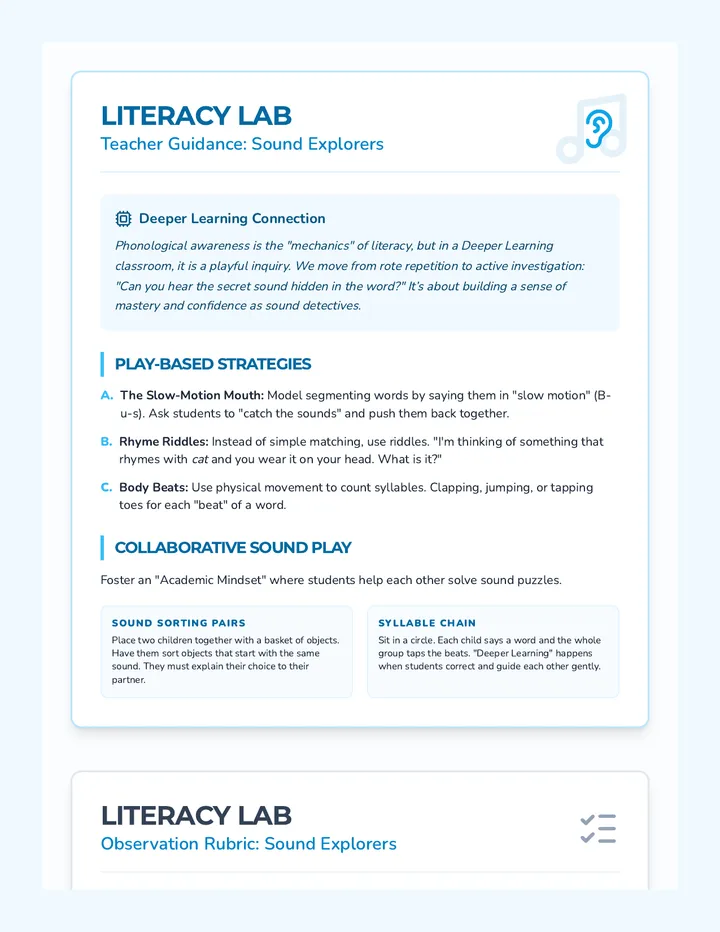 Sound Explorers Teacher Guide