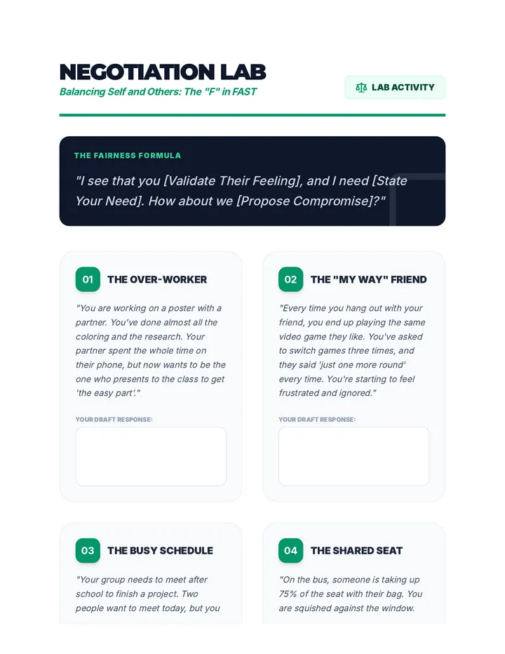 Fairness Negotiation Lab Worksheet