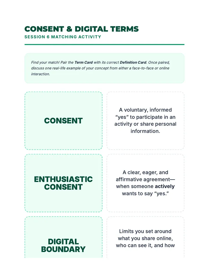 Consent Definition Activity