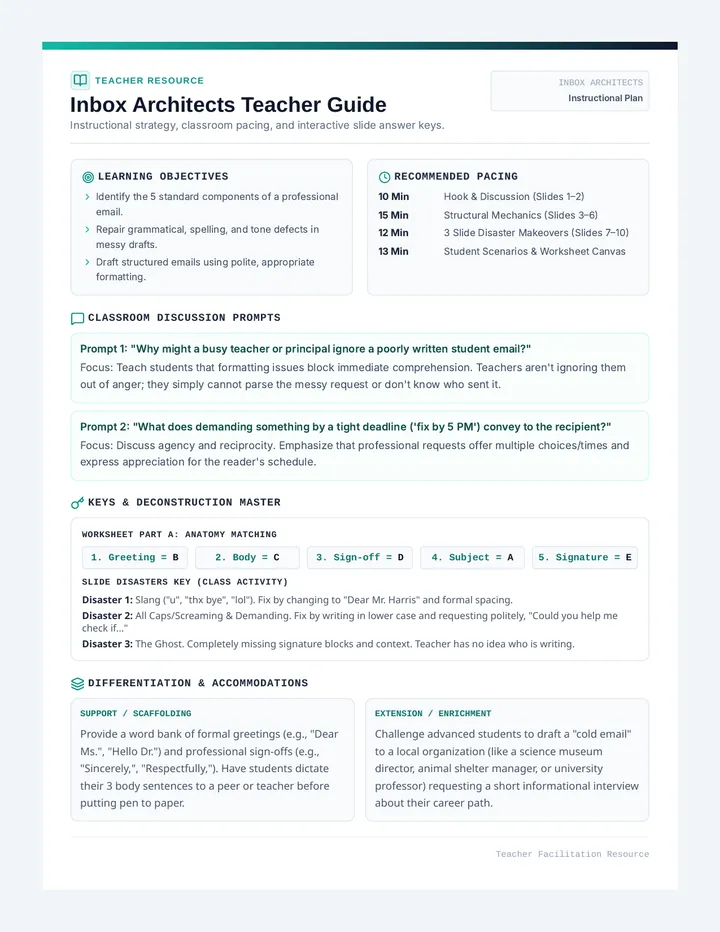 Inbox Architects Teacher Guide