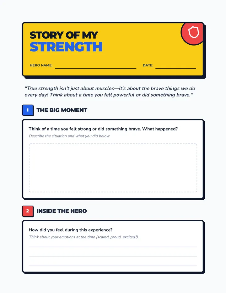 Strength Story Worksheet