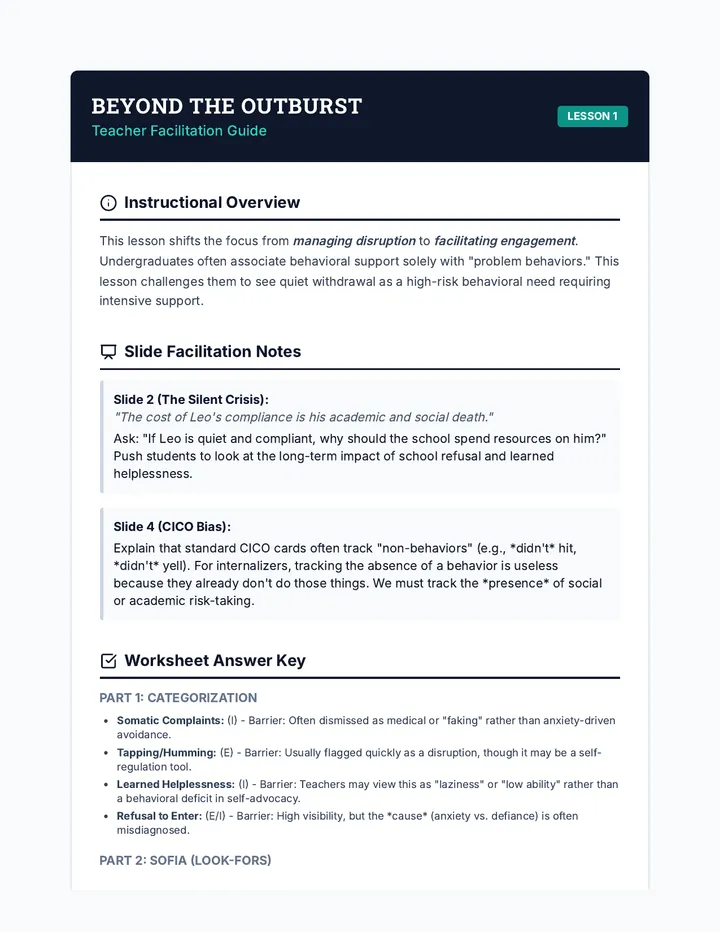 Internalizing Support Facilitation Guide