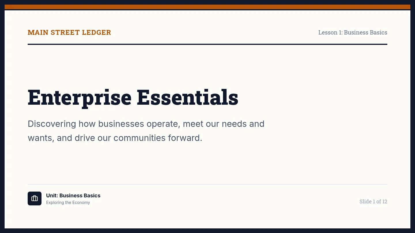 Enterprise Essentials Slides