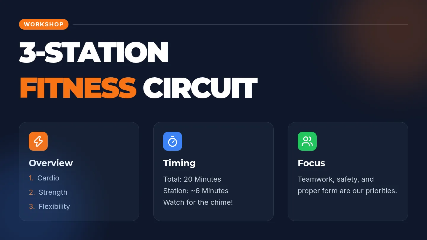 3-Station Fitness Circuit Slides