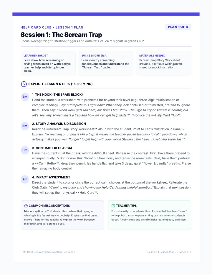 Scream Trap Lesson Plan