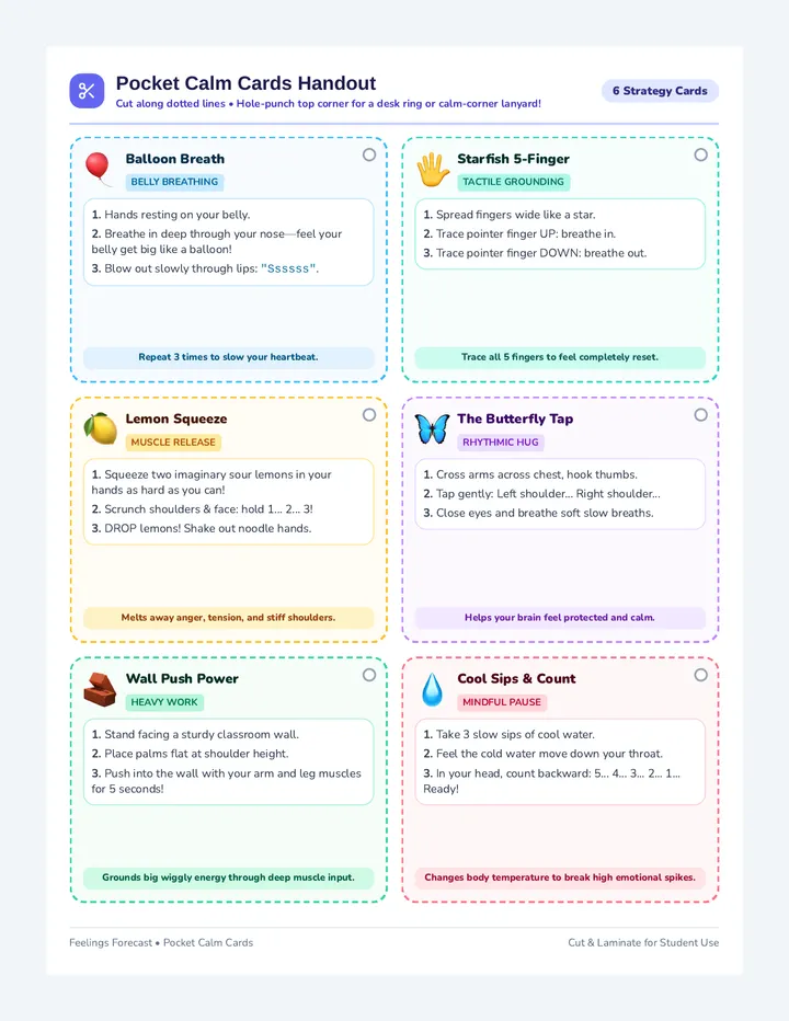 Pocket Calm Cards Handout