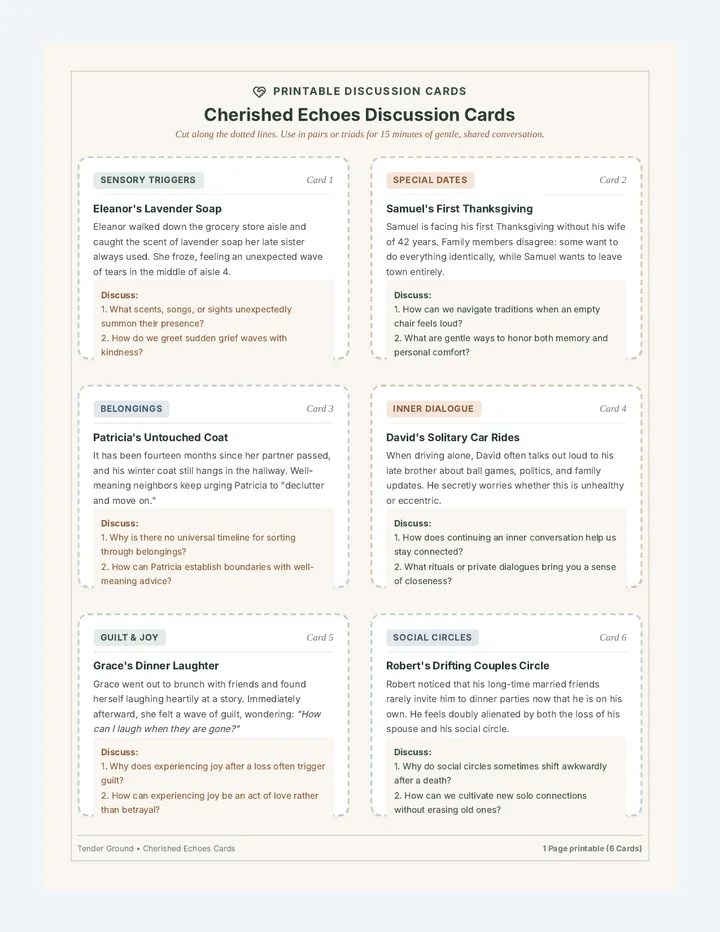 Cherished Echoes Discussion Cards