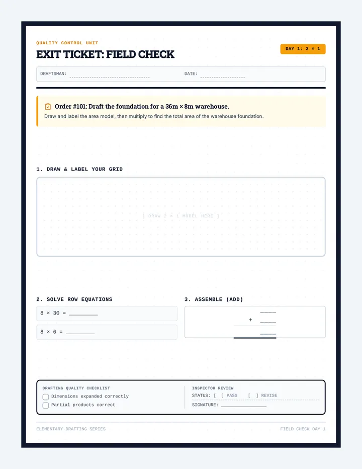 Blueprint Exit Tickets Worksheet