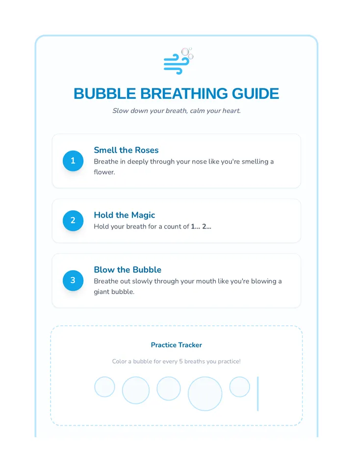 Bubble Breathing Guide Handout