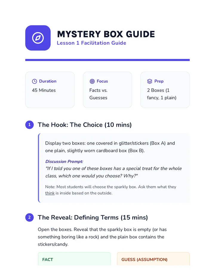 Mystery Box Teacher Guide