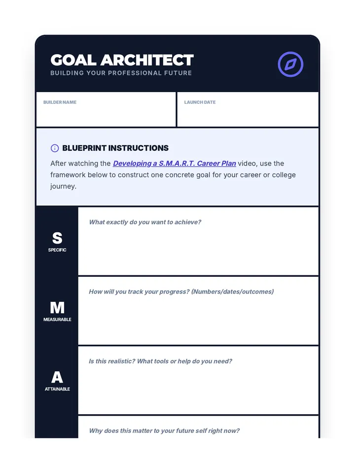 Goal Architect Worksheet
