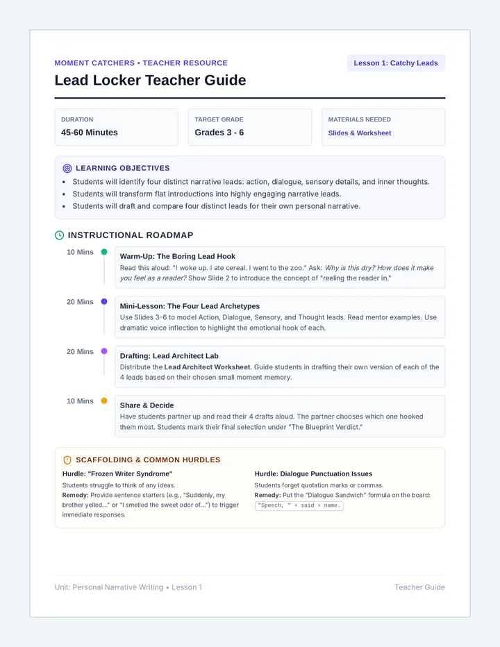 Lead Locker Teacher Guide