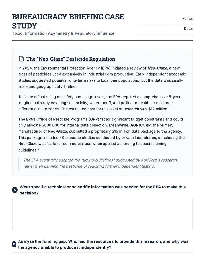 Bureaucracy Briefing Handout