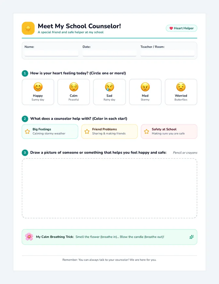 Counselor Connection Notes Activity