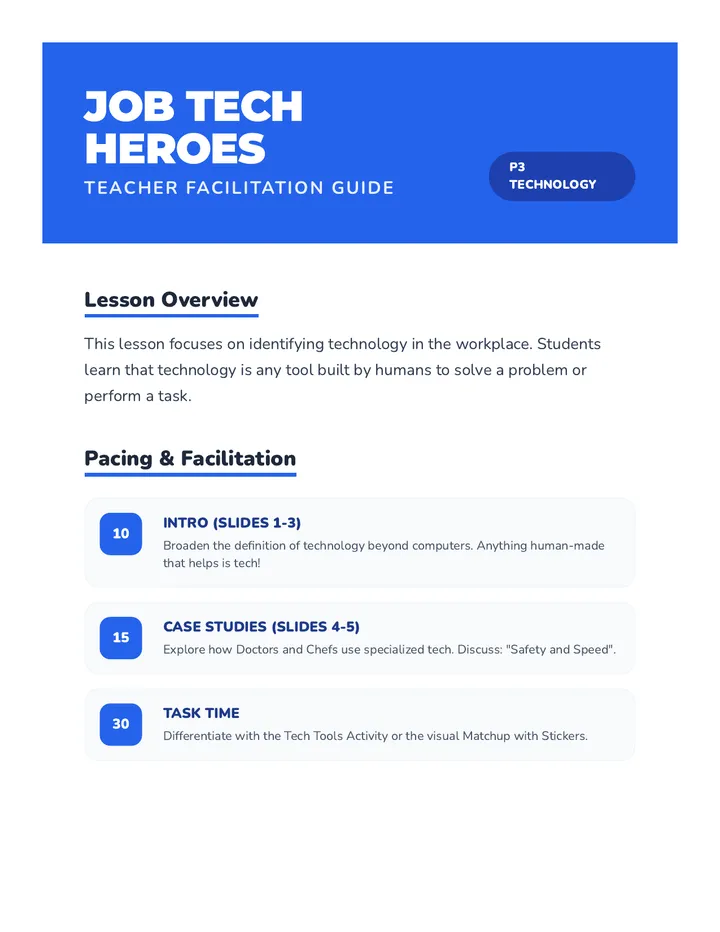 Job Tech Teacher Guide