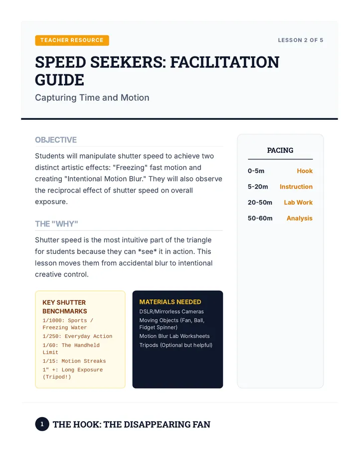 Speed Seekers Teacher Guide