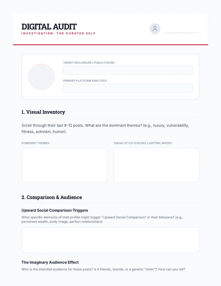 Social Media Audit Worksheet