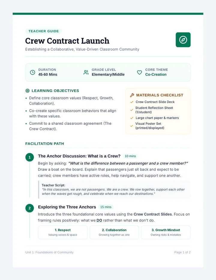 Crew Contract Teacher Guide