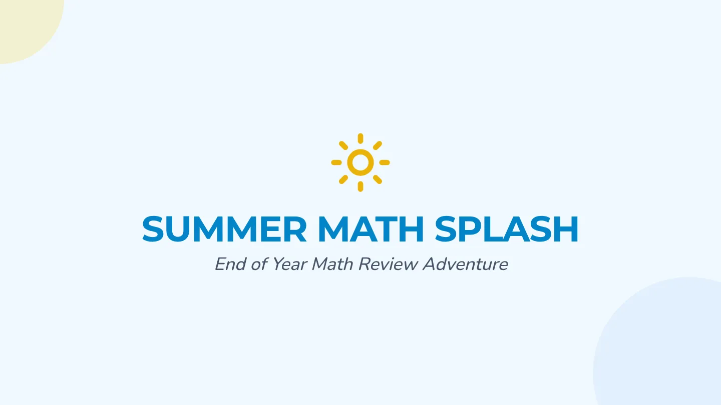 Summer Math Splash Review Slides
