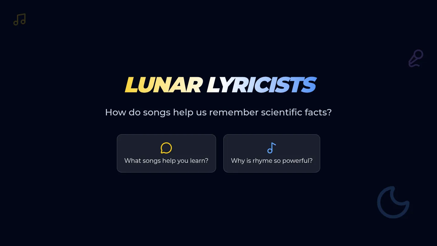 Lunar Lyricists Slides