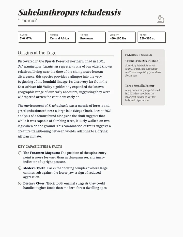 Hominid Species Profiles Document v2