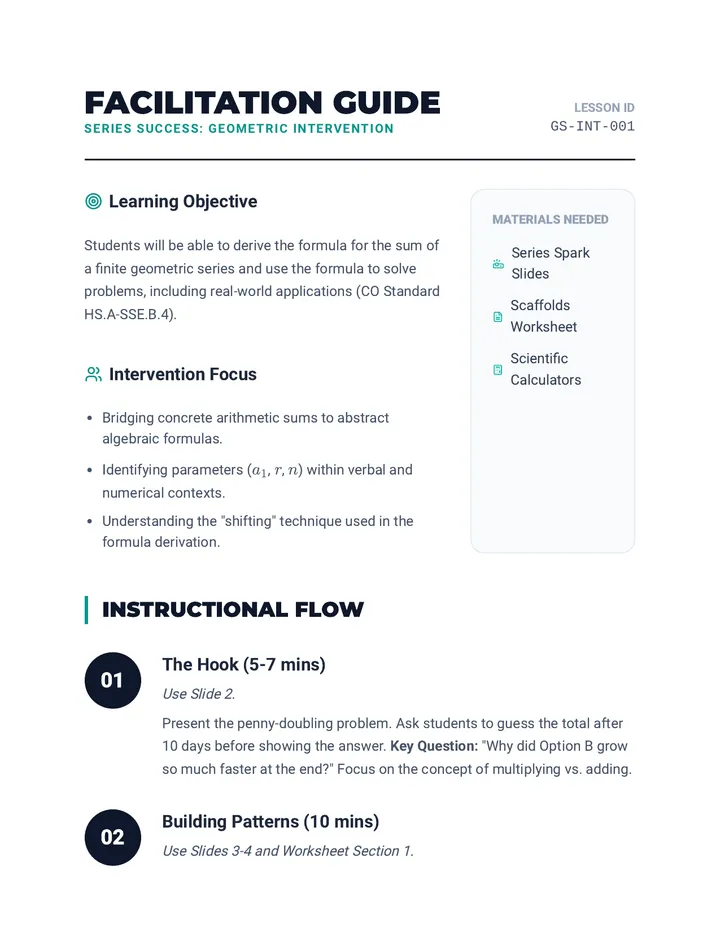 Series Success Teacher Guide