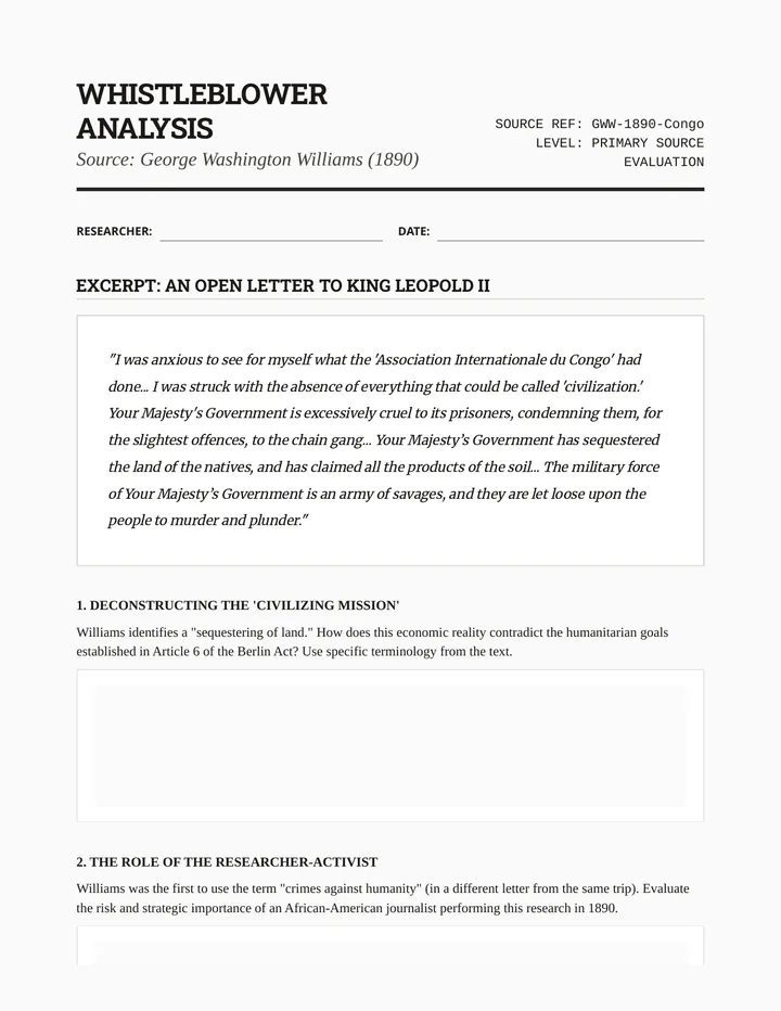 Williams Open Letter Analysis