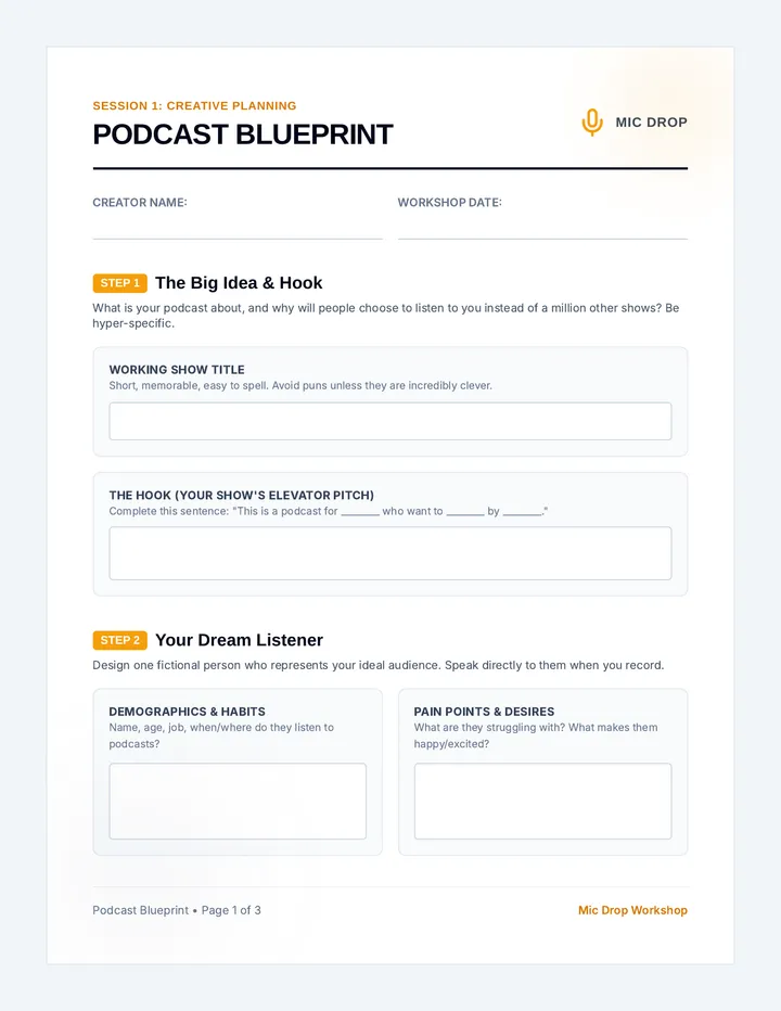 Podcast Blueprint Workbook