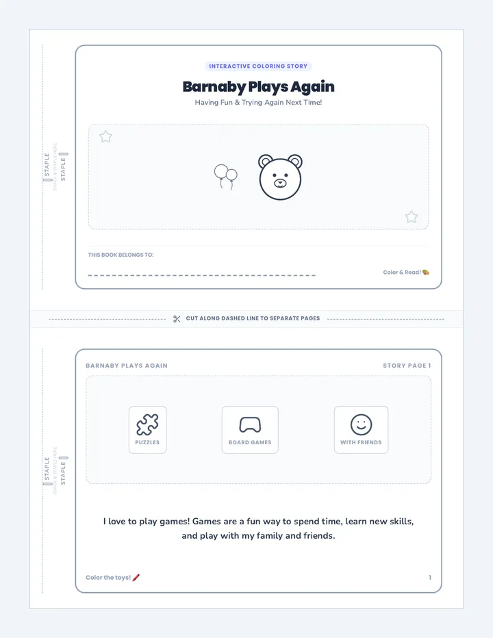 Barnaby Plays Again Booklet