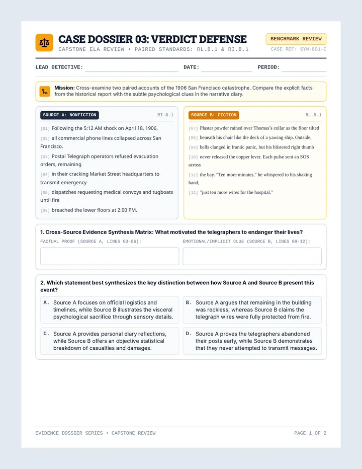 Verdict Defense Worksheet