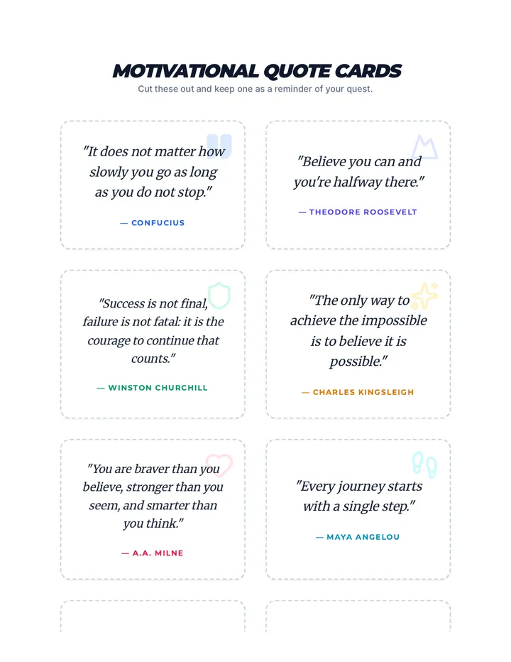 Motivational Quote Cards