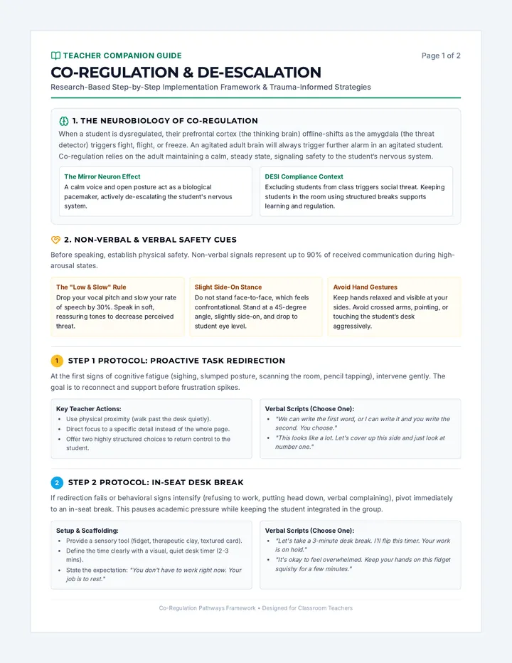 De-Escalation Implementation Guide Document