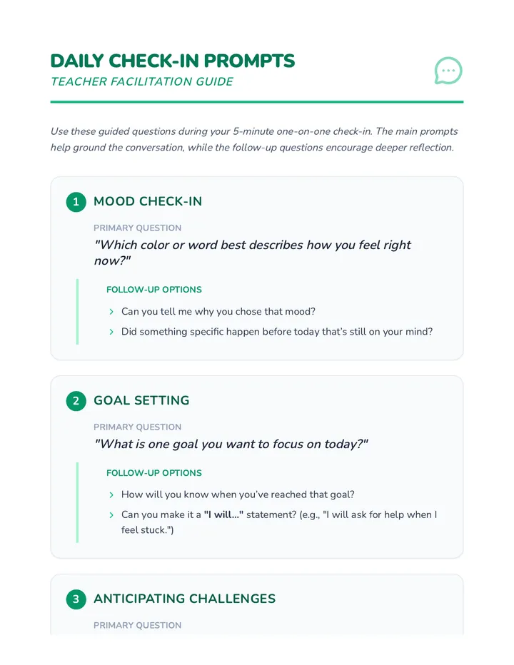 Daily Check-In Prompts Guide