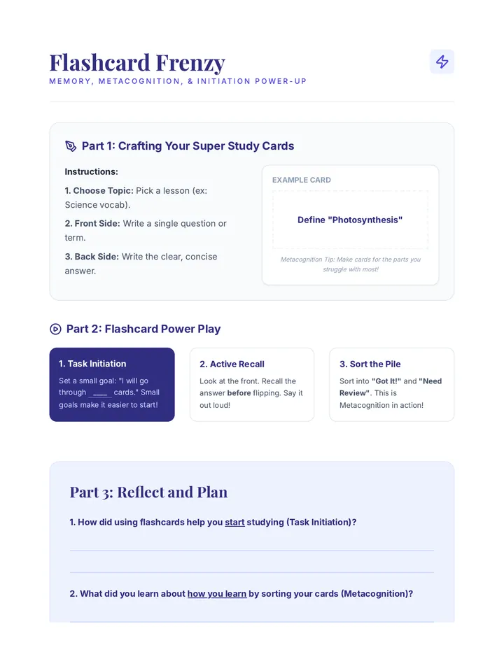 Flashcard Frenzy Activity
