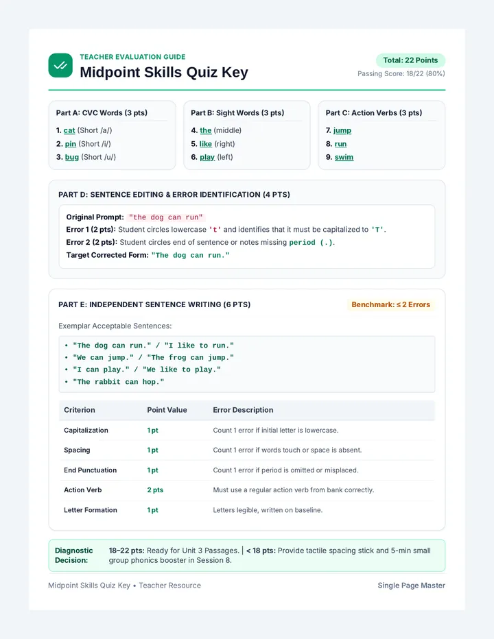 Midpoint Skills Quiz Key
