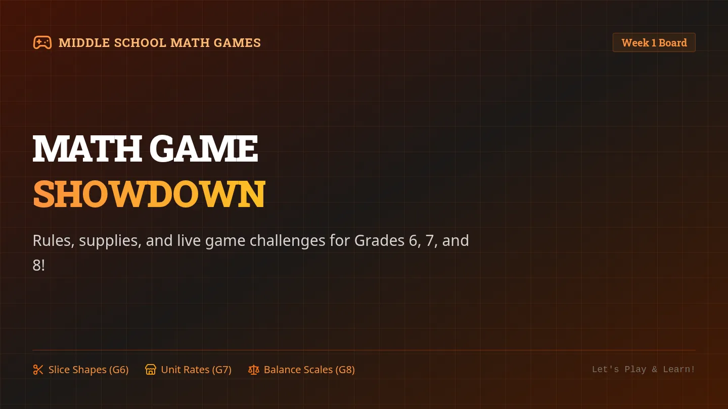 Middle School Games Slides
