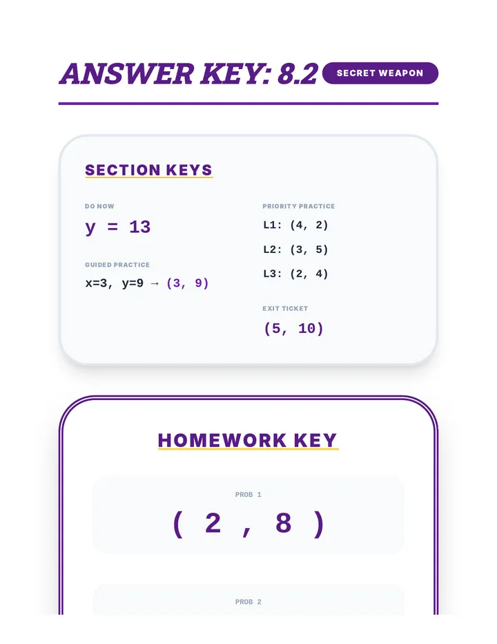 The Great Swap Answer Key