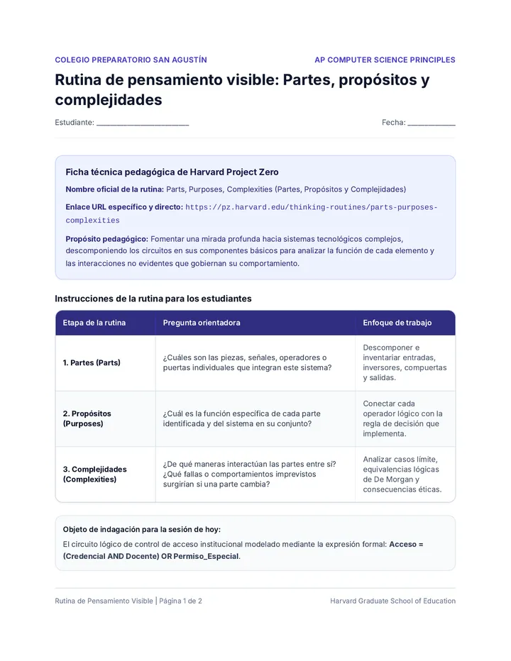 Rutina de Pensamiento Visible