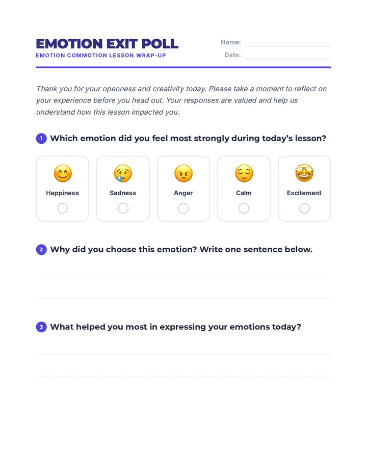 Emotion Exit Poll Form