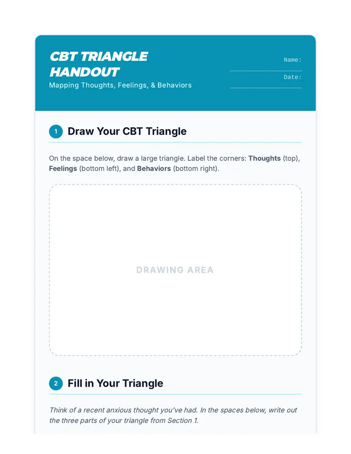 Triangle Handout Worksheet