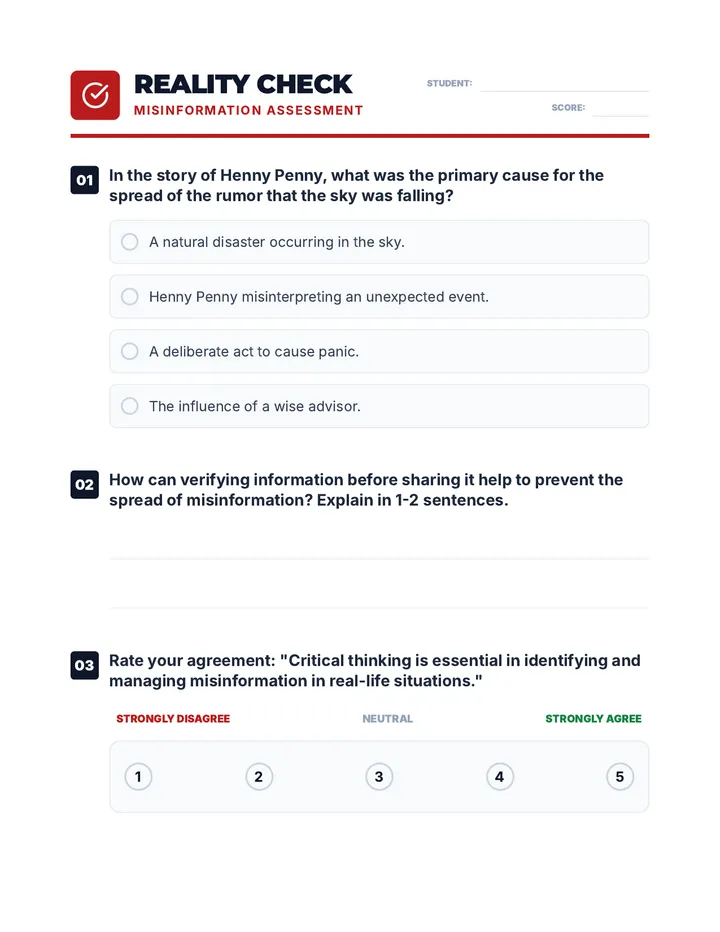 Misinformation Reality Check Quiz