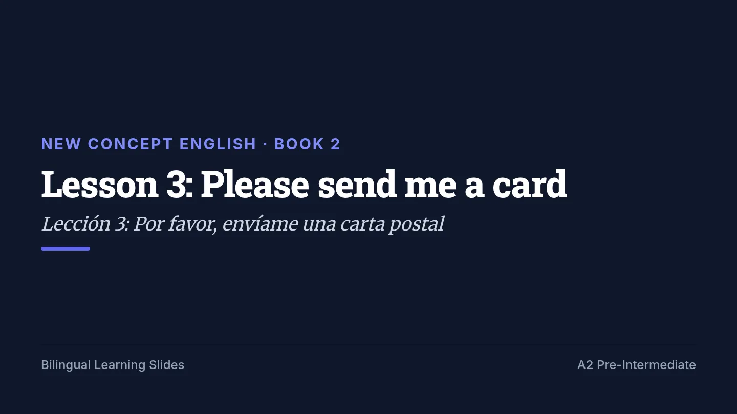 Please Send Me a Card Slides