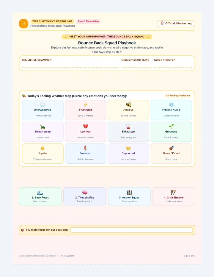 Bounce Back Resilience Workbook